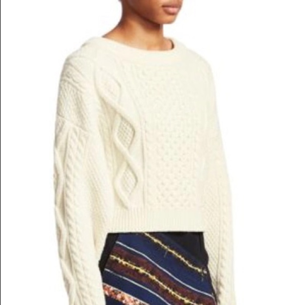 3.1 Philip Lim Cropped Aran Sweater (XS)
